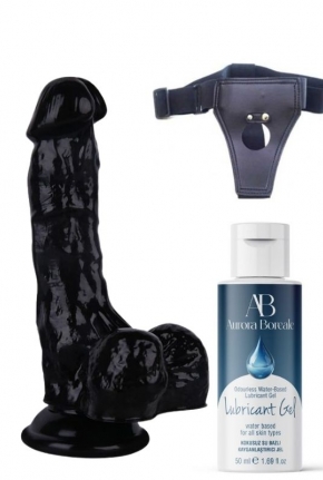 Belden Balamal Kayganlatrc Set Noctis 18cm Siyah Dildo No:5